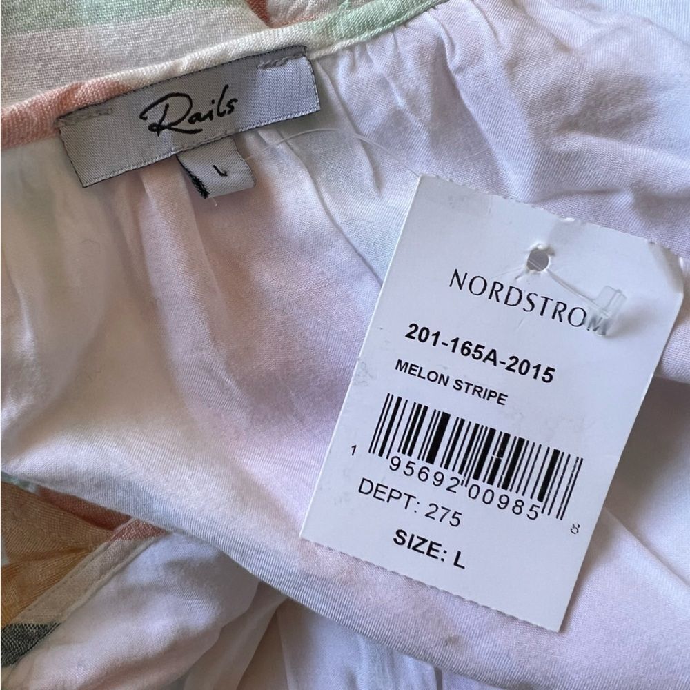 Rails Capri Melon Stripe Linen Blend Sleeveless D… - image 7